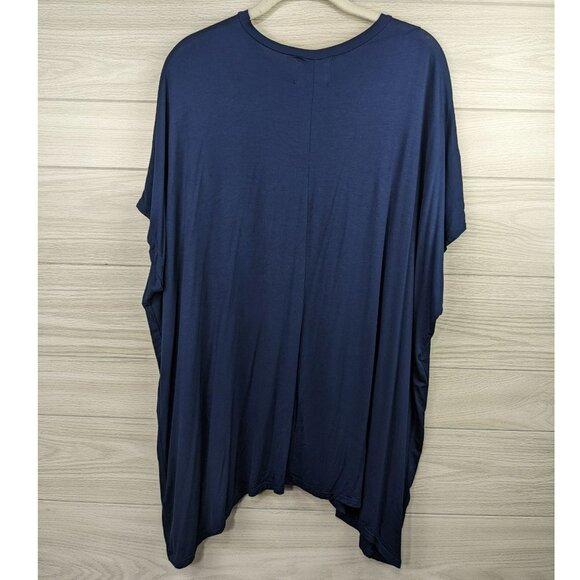 Blue Oversized Drop Shoulder Top - Picture 4 of 4